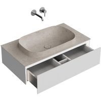 Тумба под раковину Kerama Marazzi Magica 90 MA.90.1\MGR.M подвесная Утренний серый матовый арт-MA.90.1\MGR.M — фото 3, Тумбы под раковину