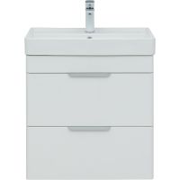 Тумба с раковиной Aquanet Ирис new 60 подвесная Белый глянец арт-312424 — фото 2, Тумбы с раковиной