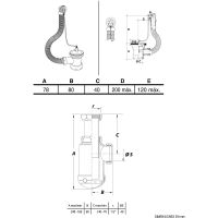 Слив-перелив для раковины Nofer Белый арт-13108.W — фото 2, Сливы-переливы
