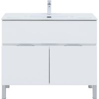 Тумба под раковину Aquanet Алвита New 100 Белая матовая арт-277554 — фото 5, Тумбы под раковину