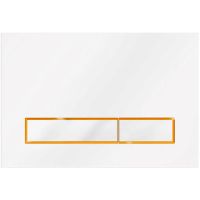 Клавиша смыва Veconi Square Design VFSD-WHG Белый глянец Золото матовое арт-VFSD003WHG — фото 1, Кнопки смыва