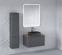 Тумба под раковину Raval Morelle 80 подвесная Антрацит Трюфель арт-Mrl.01.80/P/A-T/RL — фото 5, Тумбы под раковину