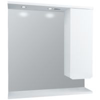 Зеркало со шкафом 1MarKa Кода 65 Лайт с подсветкой Белый глянец арт-У23118 — фото 1, Зеркальные шкафы в ванную