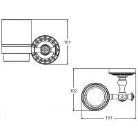 Держатель со стаканом Bronze de Luxe Windsor Бронза арт-K25006 — фото 2, Стаканы для зубных щеток