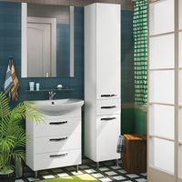 Товар: Шкаф пенал Aquaton Ария H Белый арт-1A124303AA010 - фото 4 Шкаф пенал Aquaton Ария H Белый арт-1A124303AA010 — фото 4, Пеналы для ванной комнаты