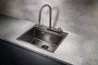 Кухонная мойка Milacio Denia 57 Вороненая сталь арт-MC.77409 — фото 4, Кухонные мойки