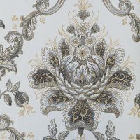 Обои Alessandro Allori Provasi Винил на флизелине (1,06*10) Белый/Серый/Золото, Дамаск арт-2509-1 — фото 1, Обои для стен