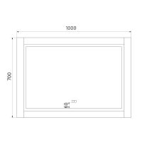Зеркало Iddis Oxford 100 с подсветкой Белое арт-ЗЛП112 — фото 4, Зеркала в ванную комнату