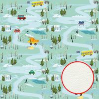 Фреска детская Ortograf Для самых маленьких 32913 Фактура флок FLK Флизелин (2,7*2,7) Зеленый, Автомобили/Деревья арт-32913 (флок FLK) — фото 1, Фрески