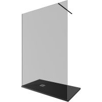 Душевая перегородка Allen Brau Infinity 1 140 профиль Серебро браш стекло тонированное арт-3.21026.BA.T — фото 2, Душевые перегородки