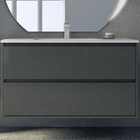 Тумба под раковину Cezares Glass 100 подвесная Antracite арт-41805 — фото 1, Тумбы под раковину