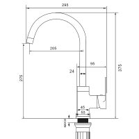 Смеситель для кухни WesnaArt Ray Хром арт-RAY11-110 — фото 3, Смесители для кухни
