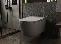 Унитаз Abber Bequem подвесной Серый матовый с сиденьем Микролифт арт-AC1104MG — фото 8, Подвесные унитазы