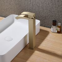 Смеситель для раковины Abber Wasserfall Золото матовое арт-AF8611G — фото 2, Смесители для раковины