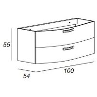 Тумба под раковину Cezares Comfort 100 подвесная Larice арт-54480 — фото 4, Тумбы под раковину