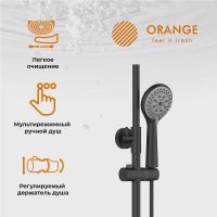 Душевая система Orange Черный арт-T02S3-912b — фото 3, Душевые стойки