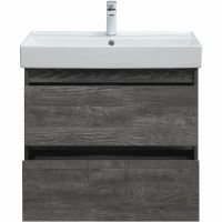 Тумба с раковиной Aquanet Nova Lite 75 подвесная Дуб серый арт-305239 — фото 6, Тумбы с раковиной