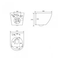 Унитаз Abber Bequem подвесной с сиденьем Микролифт арт-AC1100 — фото 7, Подвесные унитазы