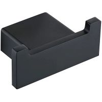 Двойной крючок Orans P-7206 Черный матовый арт-7206p00 — фото 1, Крючки для полотенец