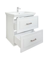 Тумба под раковину Sanflor Модена 75 подвесная Белая матовая арт-С04616 — фото 2, Тумбы под раковину