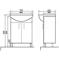 Тумба с раковиной Orange Роса Белый глянец арт-Ro-50TUW — фото 5, Тумбы с раковиной