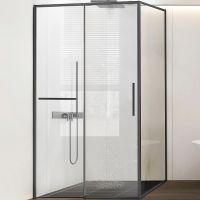 Душевой уголок Vincea Slim Soft 140x90 профиль Вороненая сталь стекло прозрачное арт-VSR-1SS9014CLGM — фото 1, Прямоугольные душевые уголки