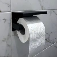 Держатель туалетной бумаги Maretti Project Black с полкой Черный матовый арт-PB51P11 — фото 3, Держатели туалетной бумаги