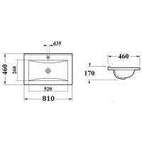Тумба с раковиной Bond Wave 80 подвесная Белая глянцевая арт-T01800-S05B — фото 9, Тумбы с раковиной