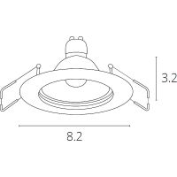 Встраиваемый светильник Artelamp Praktisch Сталь арт-A1203PL-1SS — фото 3, Точечные светильники