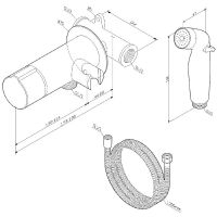 Гигиенический душ со смесителем AM.PM X-Joy TouchReel Хром арт-F0H85A500 — фото 11, Гигиенические души