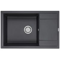 Кухонная мойка Paulmark Flugen 60 Черная арт-PM317850-BL — фото 1, Кухонные мойки