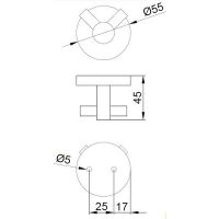 Товар: Двойной крючок Nofer Niza Черный арт-16852.N - фото 2 Двойной крючок Nofer Niza Черный арт-16852.N — фото 2, Крючки для полотенец