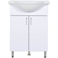 Тумба с раковиной Orange Лайт 60 Белый глянец арт-LA-60TUW+RA — фото 1, Тумбы с раковиной