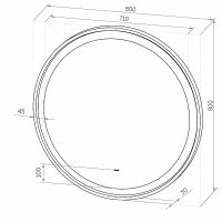 Зеркало Континент Planet D 800 с подсветкой с бесконтактным выключателем арт-ЗЛП684 — фото 9, Зеркала в ванную комнату