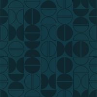 Обои Lutece Les Essentiels Винил на флизелине (0,53*10,05) Бирюзовый/Черный, Абстракция/Геометрия арт-51201901 — фото 1, Обои для стен