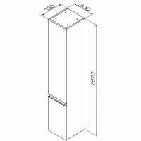 Товар: Шкаф пенал AM.PM X-Joy 30 подвесной Белый глянец Светлое дерево арт-M85ACHR0306WG - фото 8 Шкаф пенал AM.PM X-Joy 30 подвесной Белый глянец Светлое дерево арт-M85ACHR0306WG — фото 8, Пеналы для ванной комнаты