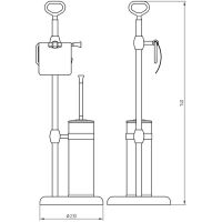 Напольная стойка Migliore Fortuna Бронза арт-27742 — фото 2, Стойки - набор держателей
