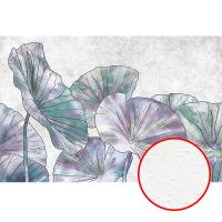 Фреска Ortograf Grafika Natura 31511 Фактура бархат FX Флизелин (4,1*2,7) Фиолетовый/Зеленый/Серый, Цветы/Абстракция арт-31511 (бархат FX) — фото 1, Фрески