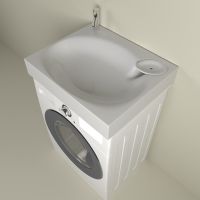 Товар: Раковина Marka One Lavanderia 600 на стиральную машину Белая арт-У71490 - фото 3 Раковина Marka One Lavanderia 600 на стиральную машину Белая арт-У71490 — фото 3, Раковины на стиральную машину