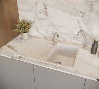 Кухонная мойка Domaci Бьелла DMC-24 арт-GWS-24-331 белая — фото 2, Кухонные мойки