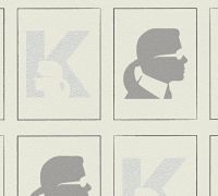 Обои AS Creation Karl Lagerfeld Винил на флизелине (0,53*10,05) Белый/Серый, Люди/Буквы арт-37842-2 — фото 3, Обои для стен