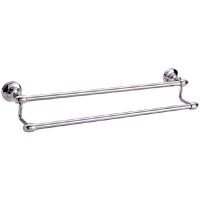 Полотенцедержатель CeramaLux Bianco двойной Хром арт-52009 — фото 1, Полотенцедержатели