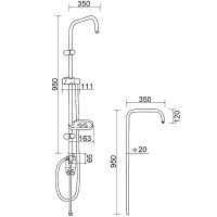 Душевая штанга Orange OneLife Хром арт-OL-BAR1cr — фото 2, Штанги для душа