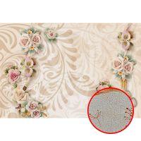 Фреска Ortograf 3D 30744 Фактура бархат золото FX-G Флизелин (4*2,7) Бежевый, Цветы/Абстракция арт-30744 (бархат золото FX-G) — фото 1, Фрески