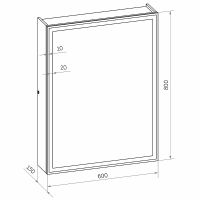 Зеркальный шкаф Континент Mirror Box black Led 60 с подсветкой Черный арт-МВК053 — фото 12, Зеркальные шкафы в ванную