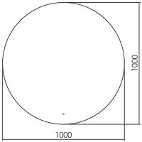 Зеркало Abber Mond 100 с подсветкой с сенсорным выключателем и диммером арт-AG6203SL-1.0 — фото 3, Зеркала в ванную комнату