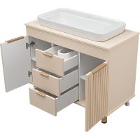 Тумба с раковиной Brevita Enfida 100 Бежевая матовая арт-УТ000014839 — фото 4, Тумбы с раковиной