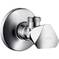 Запорный вентиль Hansgrohe E угловой Хром арт-13902000 — фото 1, Комплектующие для душевого оборудования