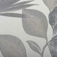 Обои RASCH Composition XL Винил на флизелине (1,06*10,05) Серый, Листья арт-974003 — фото 2, Обои для стен