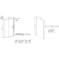 Душевой уголок Niagara Nova 130х80 профиль Хром стекло прозрачное арт-NG-64-13A-A80-34 — фото 11, Прямоугольные душевые уголки